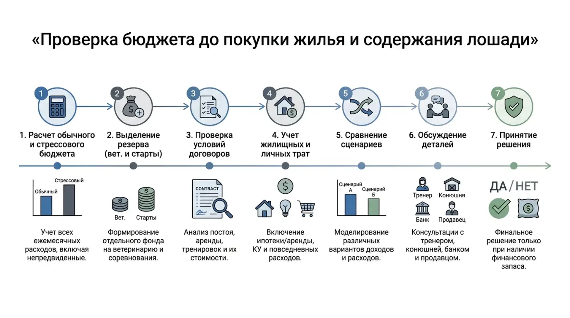 Проверка бюджета до покупки жилья и содержания лошади